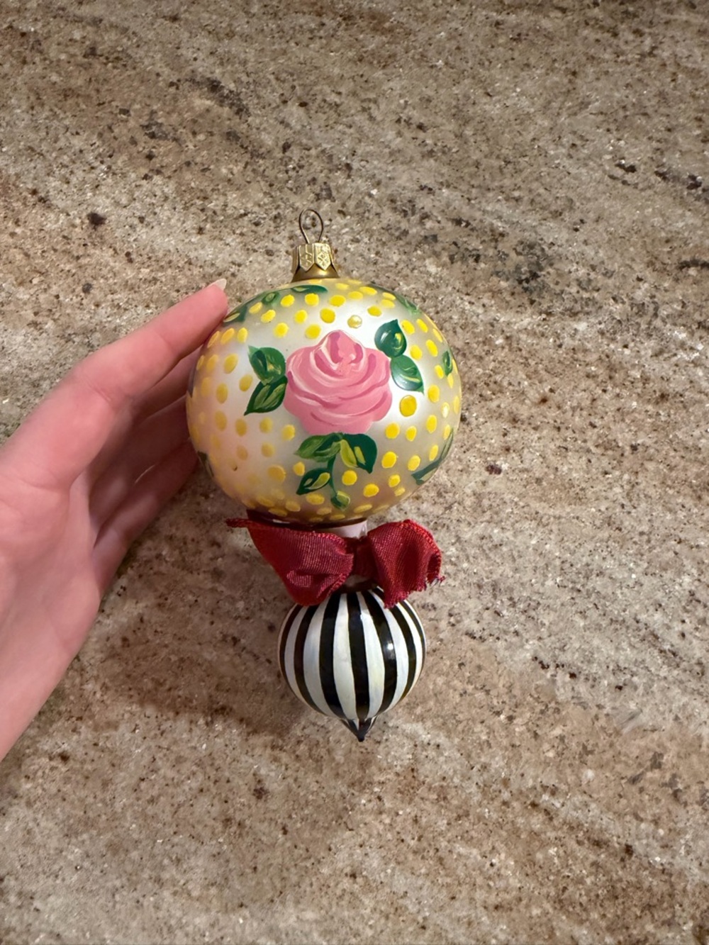 Mackenzie Childs Double Drop Ornament